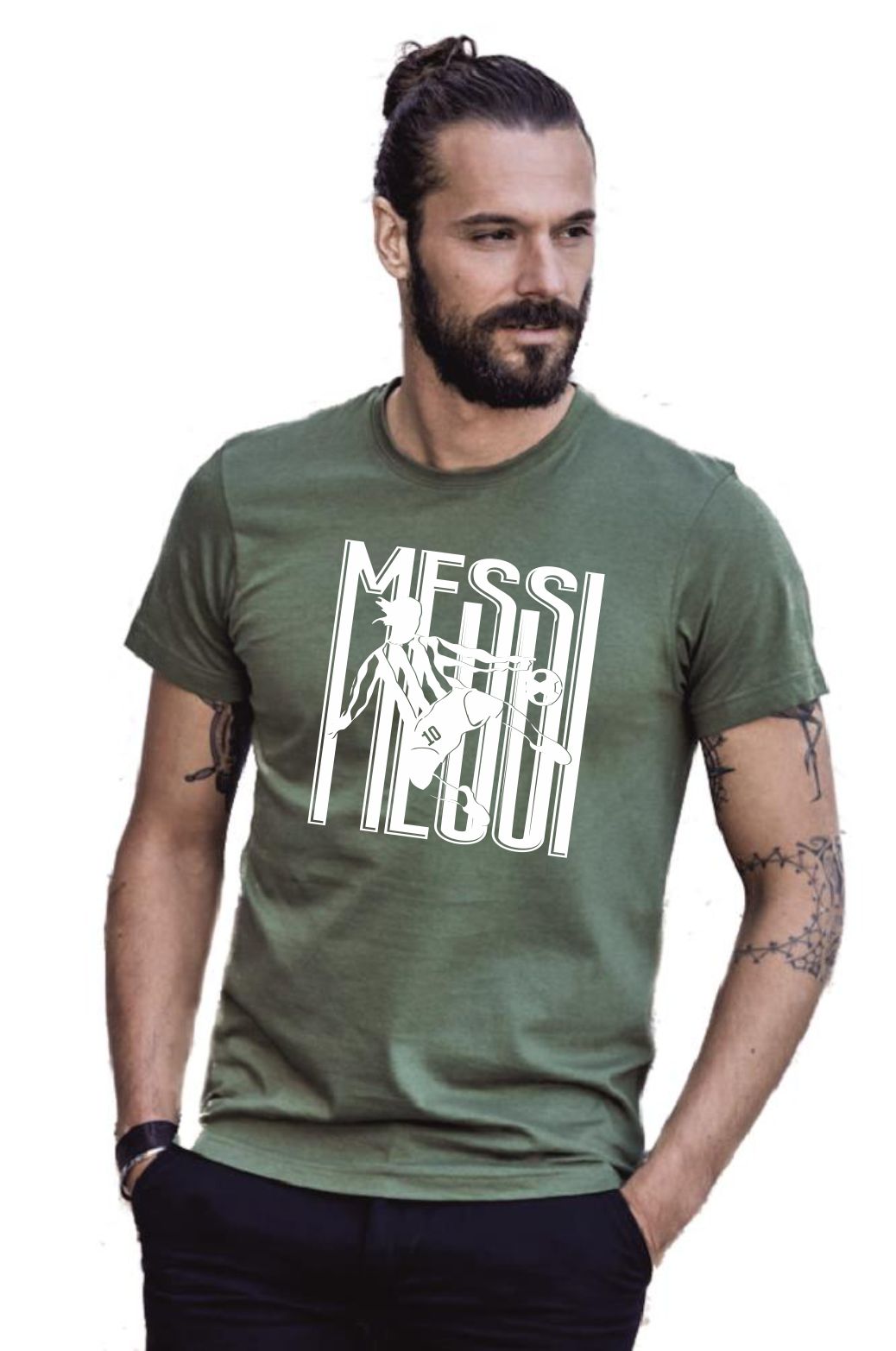 T-shirt Messi 10 Tifosi Calcio Argentina 100% Cotone Personalizzabile Con Nome e Numero PS 27431-A034