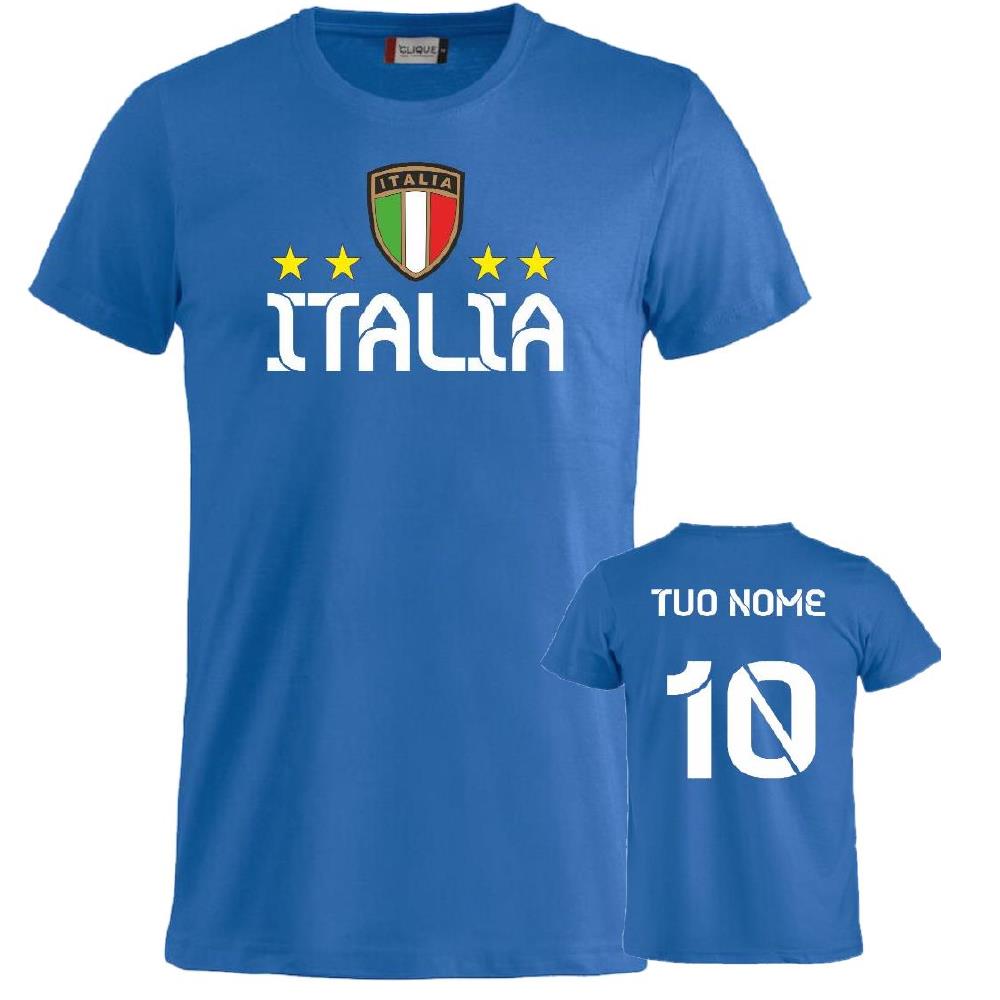 T-Shirt Italia Personalizzabile con Nome e Numero – Cotone  PS 27431-A096