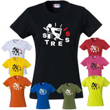 T-Shirt “Pieno di Stress” – Maglietta Simpatica Manica Corta – PS 28870-A019
