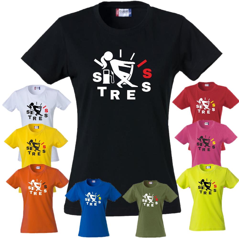 T-Shirt “Pieno di Stress” – Maglietta Simpatica Manica Corta – PS 28870-A019