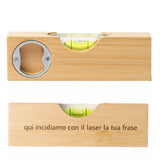 Livella Apribottiglie Cirok in Bambù Personalizzabile con Laser – PS 40230
