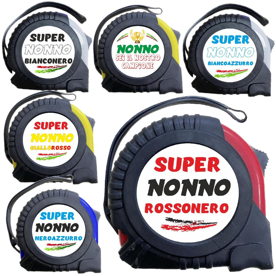 Flessometro Metro a Nastro 5 m Super Nonno Bainconero Nero Azzurro – PS 12511-003