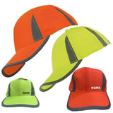 Cappello Alta Visibilita' con Bande Riflettenti Cappellino con Visiera Personalizzabile con Stampa o Ricamo PS 05320