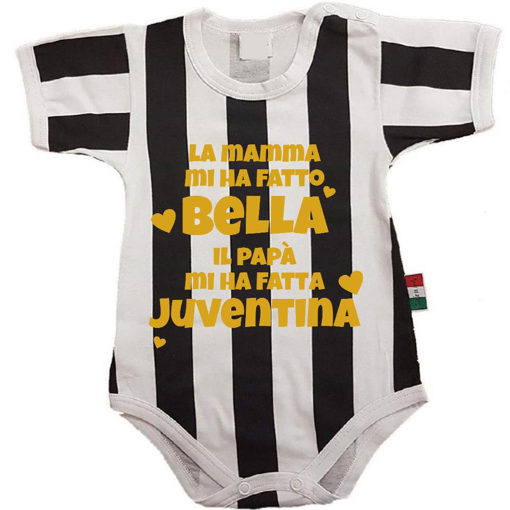 Body Neonato “Mamma Mi Ha Fatto Bello/Bella – Papà Mi Ha Fatto Juventino” – PS 32764-010