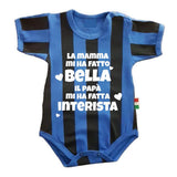 Body Neonato “Mamma Mi Ha Fatto Bello/Bella – Papà Mi Ha Fatto Interista” – PS 32768-010