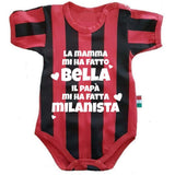 Body Neonato “Mamma Mi Ha Fatto Bello/Bella – Papà Mi Ha Fatto Milanista” – PS 32772-010