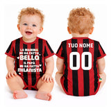 Body Neonato “Mamma Mi Ha Fatto Bello/Bella – Papà Mi Ha Fatto Milanista” – PS 32772-010