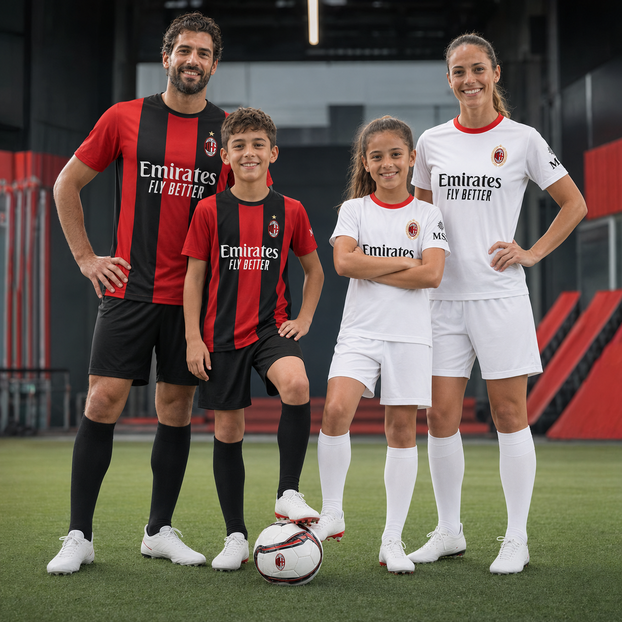 Completo Calcio AC Milan 2026/2027 Personalizzabile – Replica Campionato Serie A – Maglia, Pantaloncino e Calzettoni – PS 40482-C-01