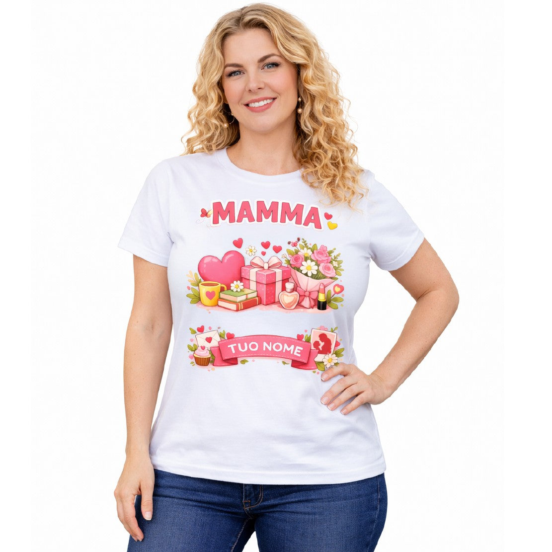 T-Shirt Donna Festa Della Mamma ,  Personalizzabile – Idea regalo – PS 28870-031