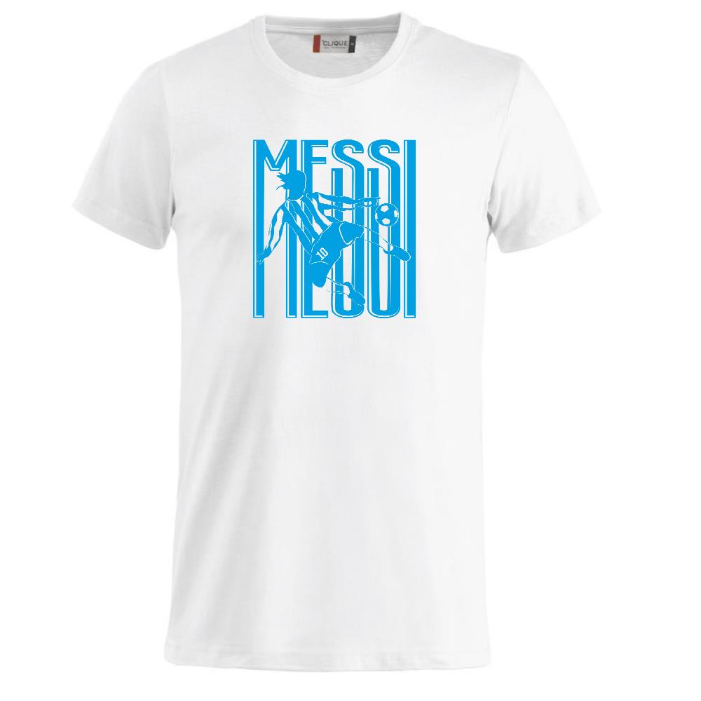 T-shirt Messi 10 Tifosi Calcio Argentina 100% Cotone Personalizzabile Con Nome e Numero PS 27431-A034