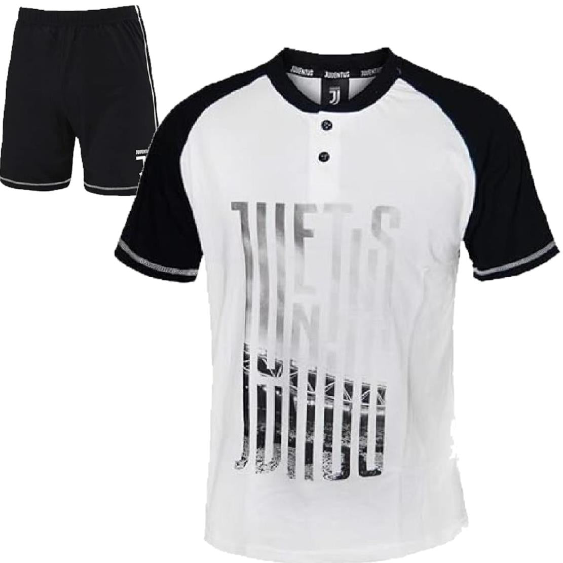 Pigiama Juventus T-Shirt + Pantaloncini – Personalizzabile con Nome e Numero – PS 30060