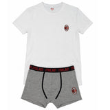 Set Intimo Milan Corto Cotone & Elastan – Maglia + Boxer Ufficiale AC MILAN  – PS 10307