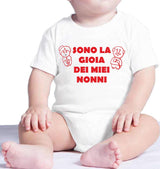 Body Neonato “Sono La Gioia Dei Miei Nonni” 100% Cotone Idea Regalo PS 28180-0008