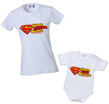 Tshirt e Body/Magliettina "Super mamma/Super baby"  – Festa della mamma – PS 28870-032 / 28180-143