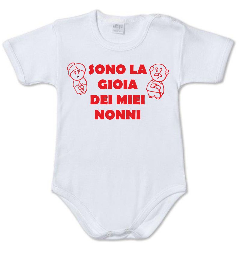 Body Neonato “Sono La Gioia Dei Miei Nonni” 100% Cotone Idea Regalo PS 28180-0008