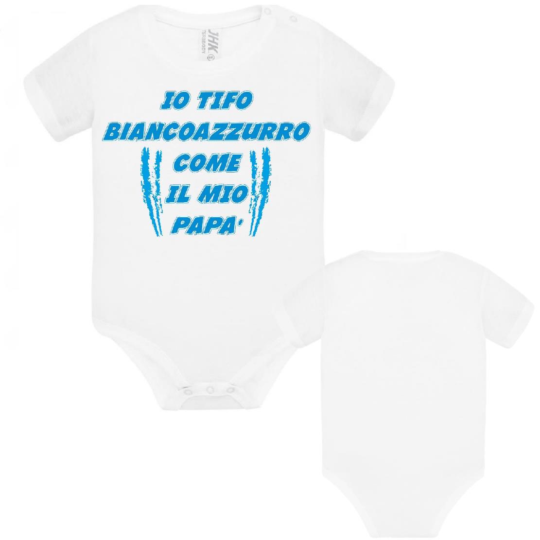 Body Neonato Tifosi Calcio Personalizzabile Roma Napoli Torino o La Tua Squadra Del Cuore 100% Cotone PS 28180-0041 PRS