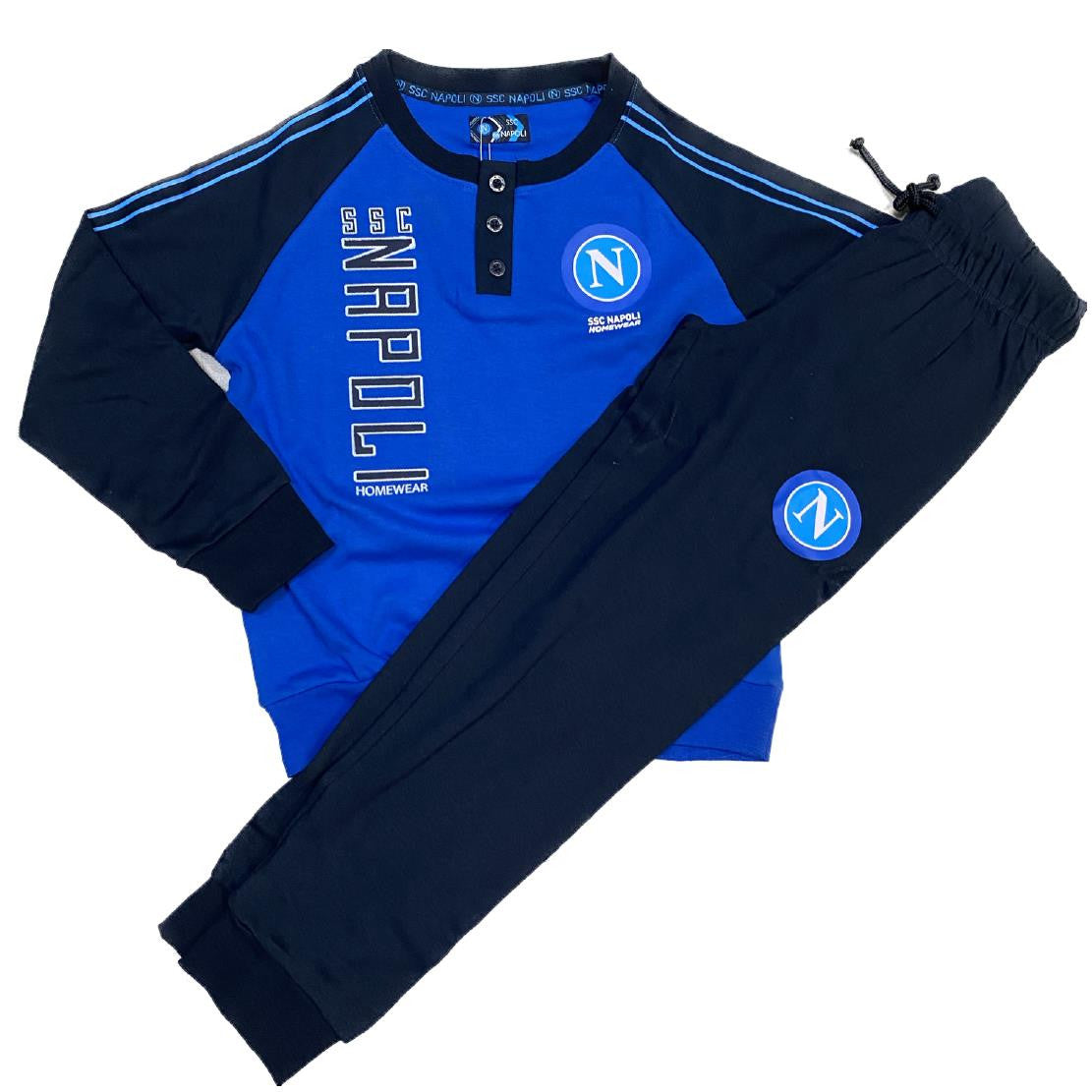 Pigiama SSC Napoli Ufficiale Caldo Cotone Interlock Ragazzo / Uomo – PS 41416