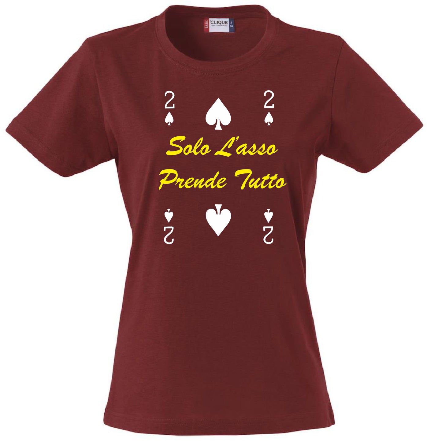 T-Shirt Donna “2 di Picche – Solo l’Asso Prende Tutto” – PS 28870-005
