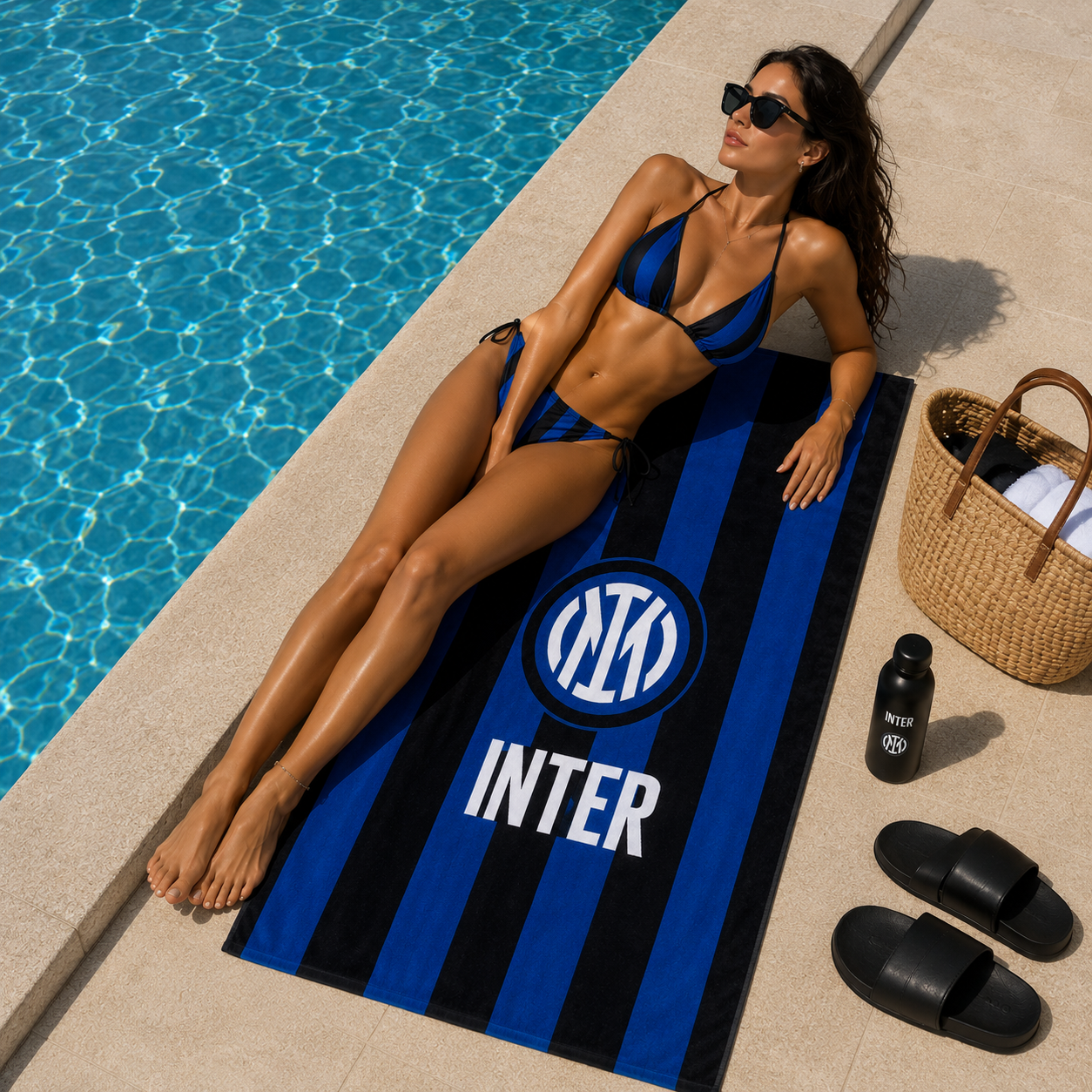 Telo Mare Inter F.C. Internazionale in Spugna Cimato – 90x170 cm – PS 05719