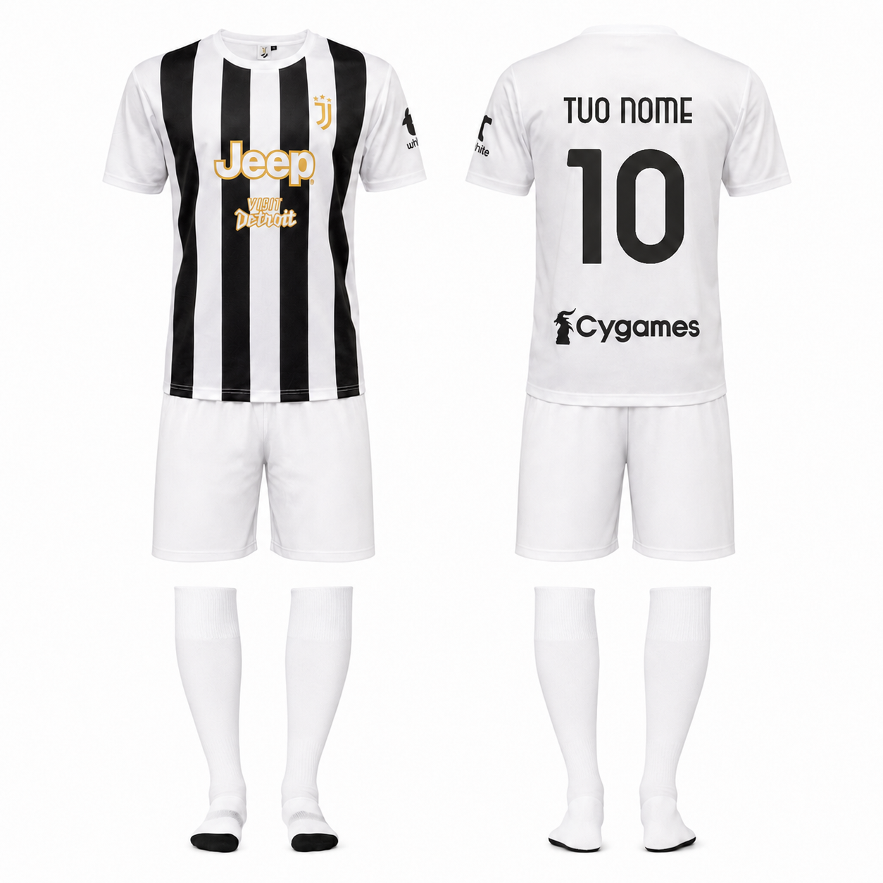 Completo Calcio Juve Personalizzabile – Replica Campionato Serie A 2026/2027 – Maglia, Pantaloncino e Calzettoni – PS 40525 -C-01