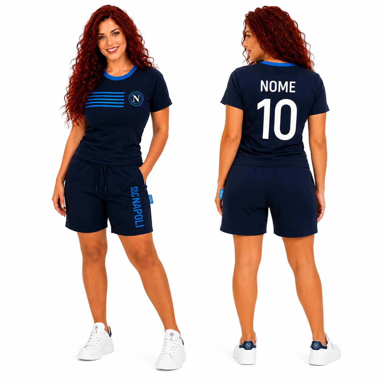 Pigiama Corto SSC Napoli Ufficiale 100% Cotone – Bambino Ragazzo Uomo – Personalizzabile con Nome PS 46702