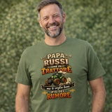 T-Shirt Papa' Russi Come Un Trattore Ma Ti Voglio Bene Piu' Del Rumore – Maglietta Personalizzabile PS 27431-A-145