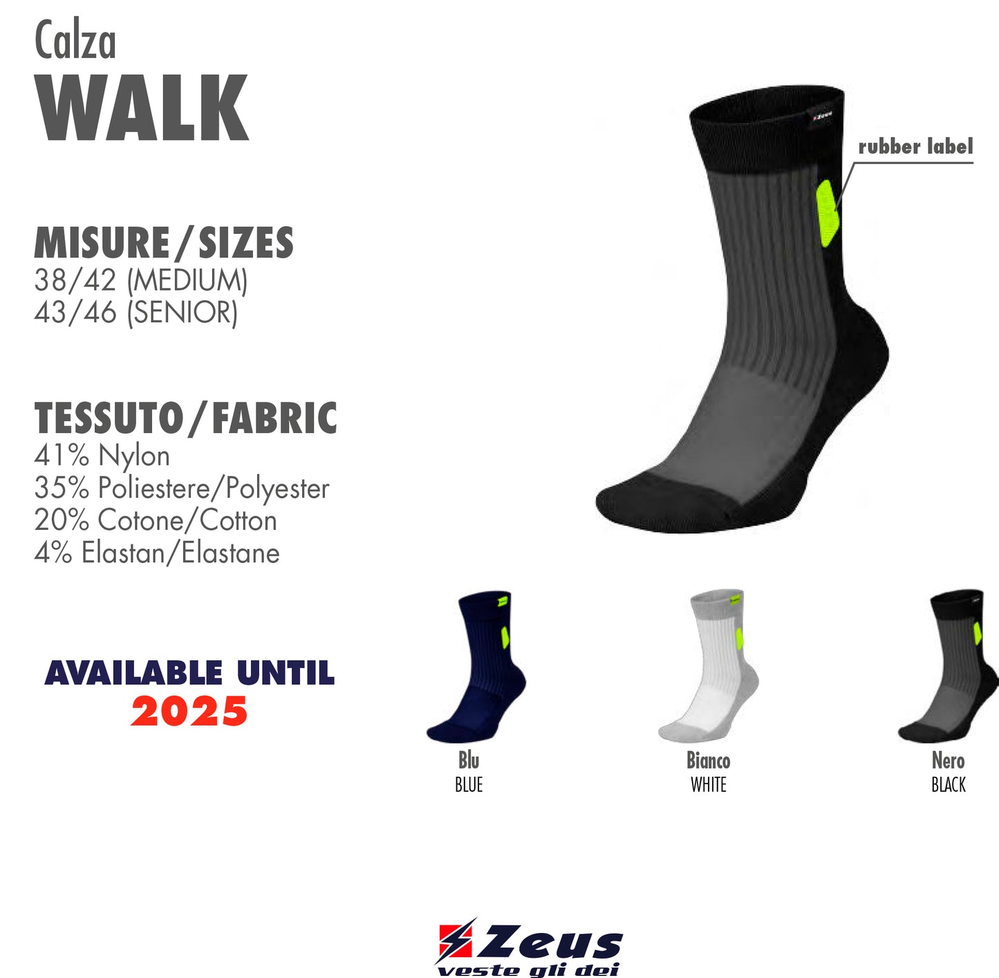 Calza Bassa Walk – Calze Tecniche Sportive per Allenamento e Running PS 08311