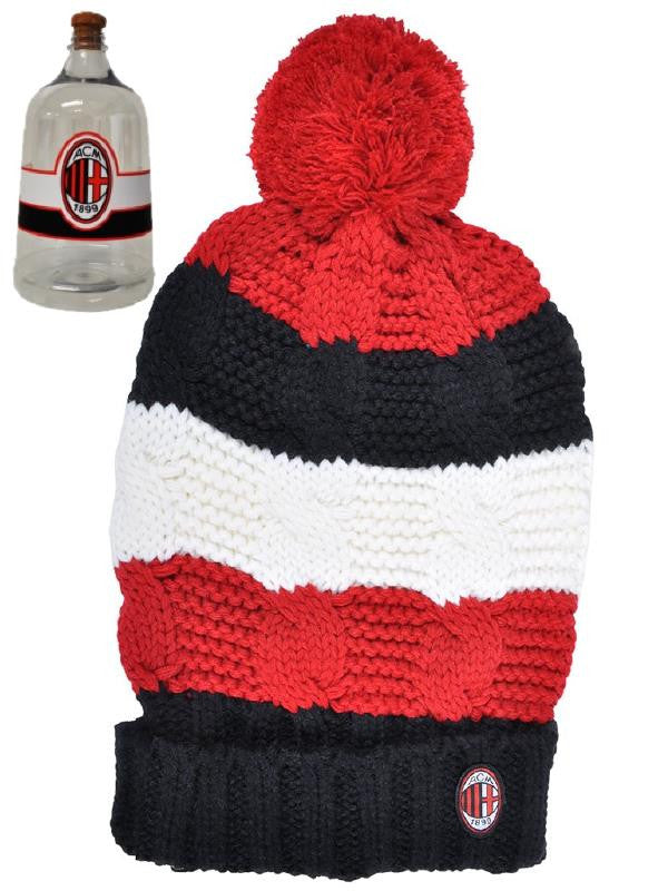 Cappello Treccia con Pon Pon – Abbigliamento Ufficiale AC Milan – Cod. PS 01572