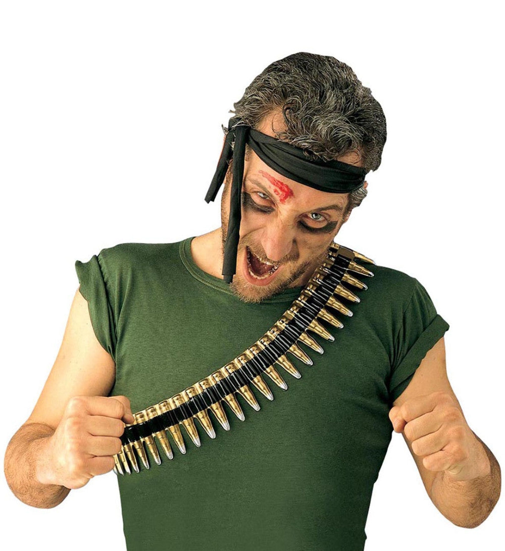 Cartuccera in Plastica – Accessorio Carnevale Militari – PS 10818