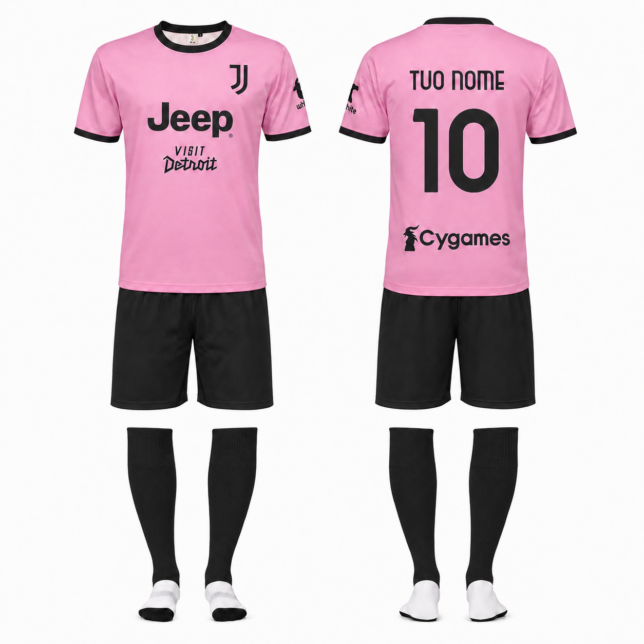 Completo Calcio Juve Personalizzabile – Replica Campionato Serie A 2026/2027 – Maglia, Pantaloncino e Calzettoni – PS 40525 -C-01