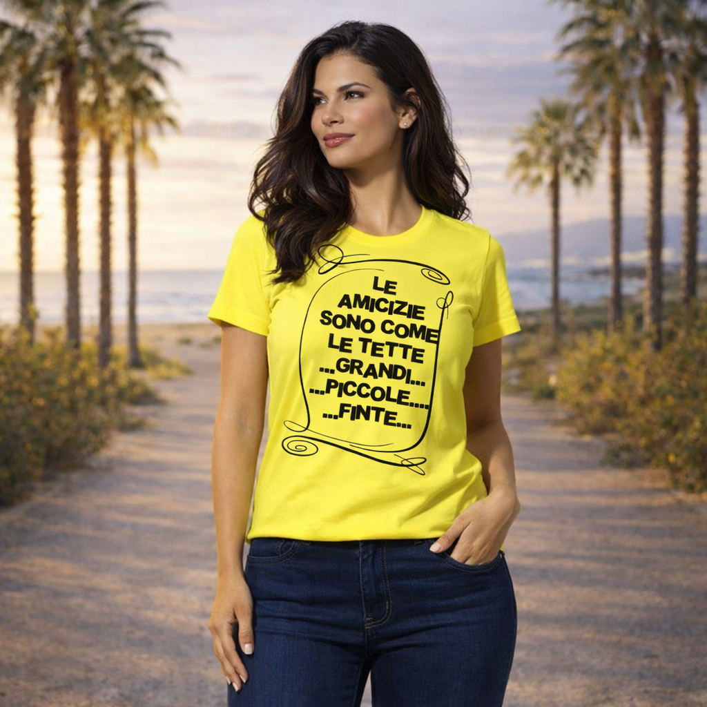 T-Shirt Donna “Le Amicizie Sono Come…” – Maglietta Divertente – PS 28870-012