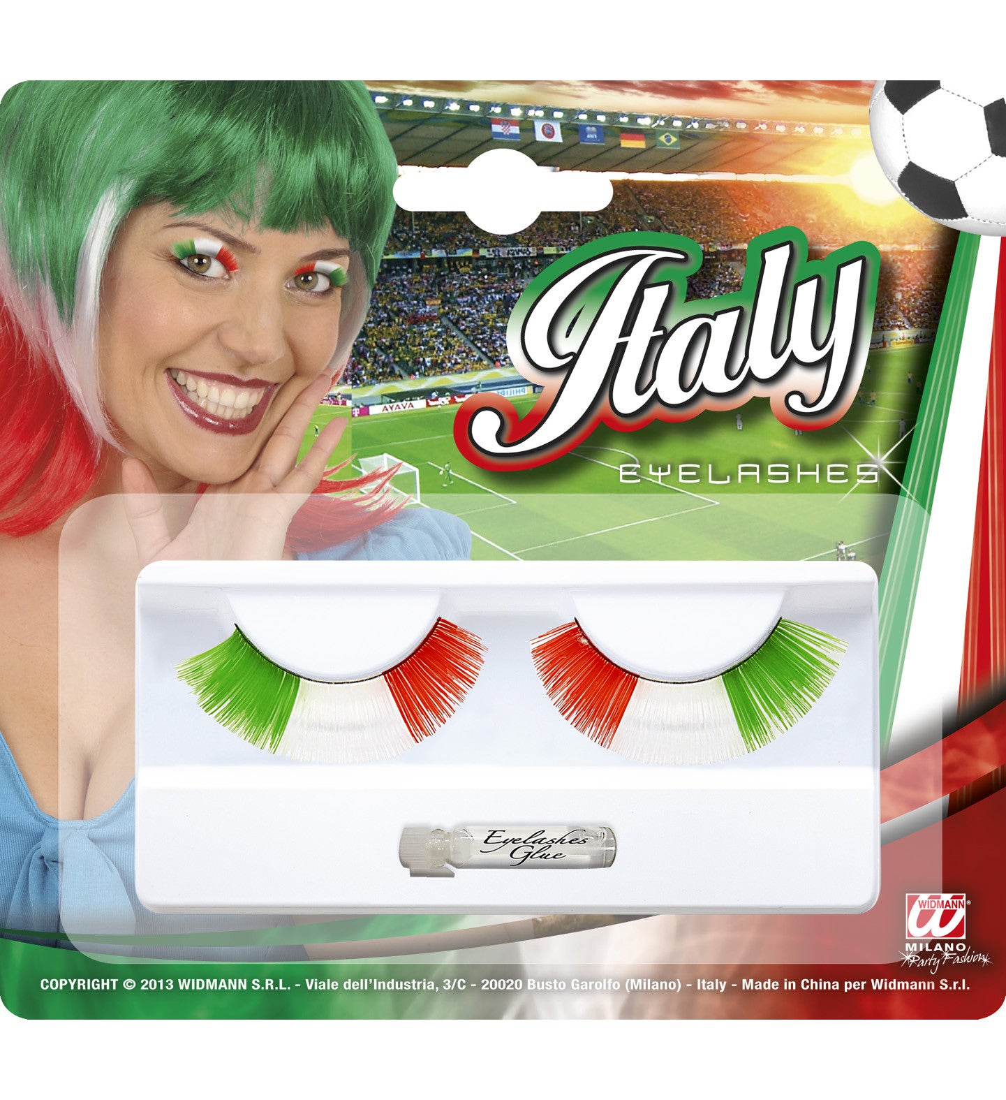 Ciglia Finte Tricolore Italia – Make Up Tifose – PS 01678