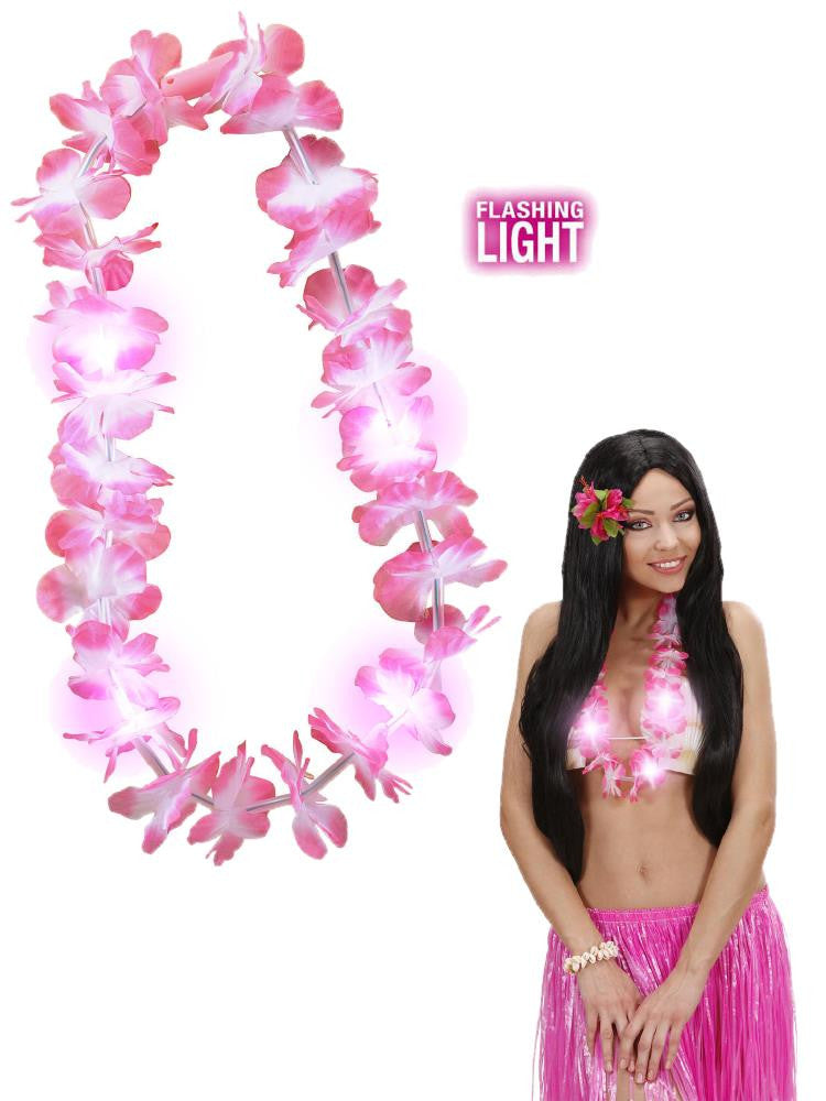 Collana Hawaiana Rosa Led – Festa Party Hawaii – PS 15375