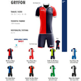 Completo Calcio Zeus Kit Gryfon – Maglia e Pantaloncino – Personalizzabile con Nome e Numero PS 12816
