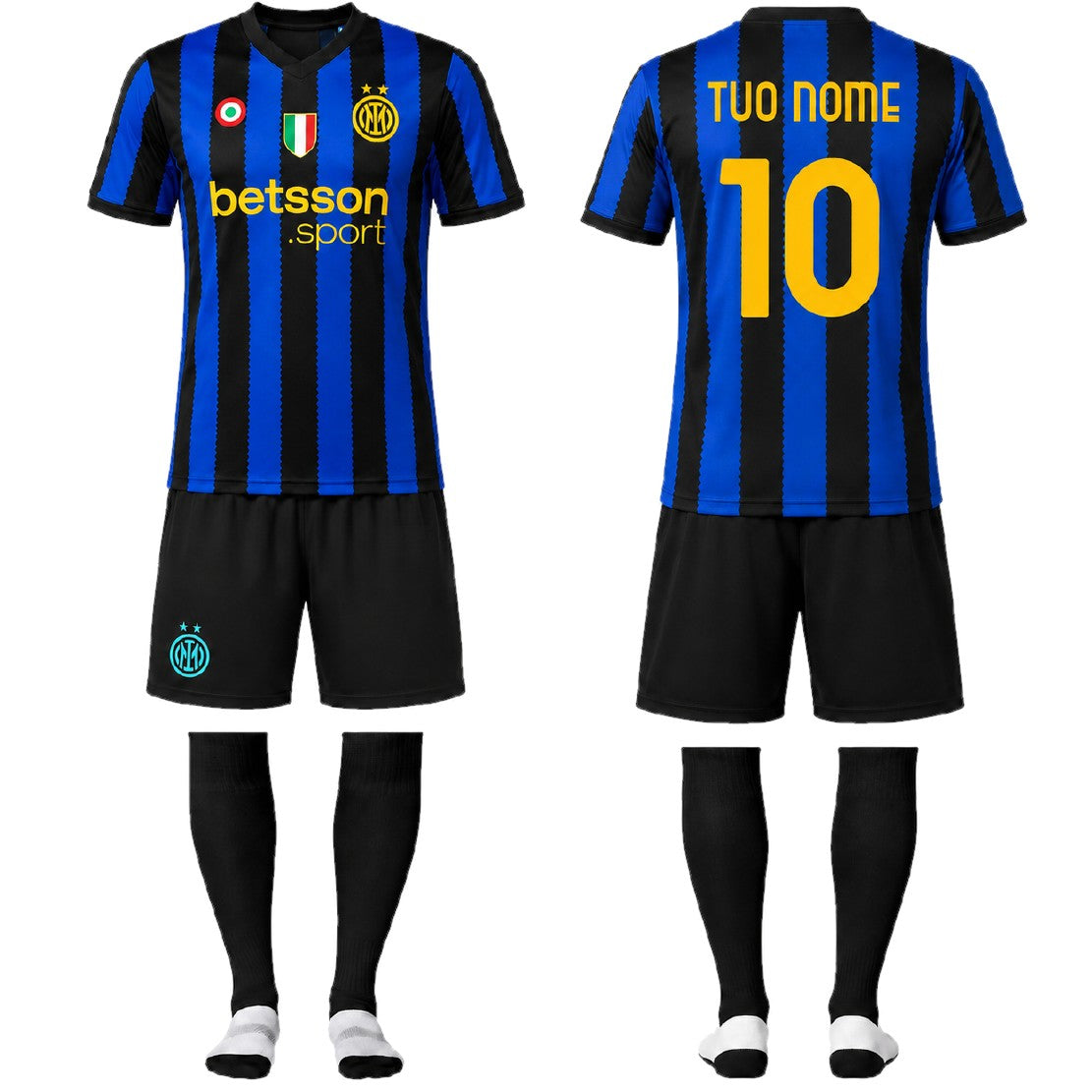 Completo Calcio Inter Personalizzabile – Replica Campionato Serie A 2026/2027 – Maglia, Pantaloncino e Calzettoni – PS 41412-C-01
