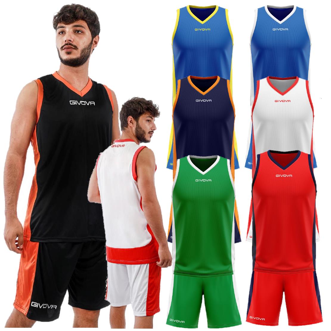 Kit Basket Power Givova Completo Basket Uomo Ragazzo Poliestere Interlock PS 41356 PRS