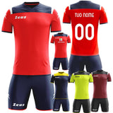 Completo Calcio Zeus Kit Vesuvio – Maglia e Pantaloncino – Personalizzabile con Nome, Numero e Loghi PS 12810