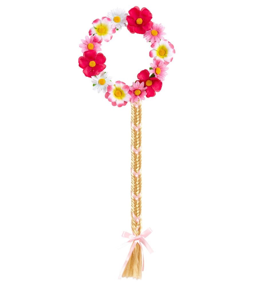 Coroncina Fiori con Treccia Hippie Anni 60 – Accessori Carnevale – PS 12129
