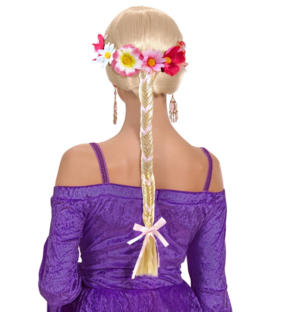 Coroncina Fiori con Treccia Hippie Anni 60 – Accessori Carnevale – PS 12129