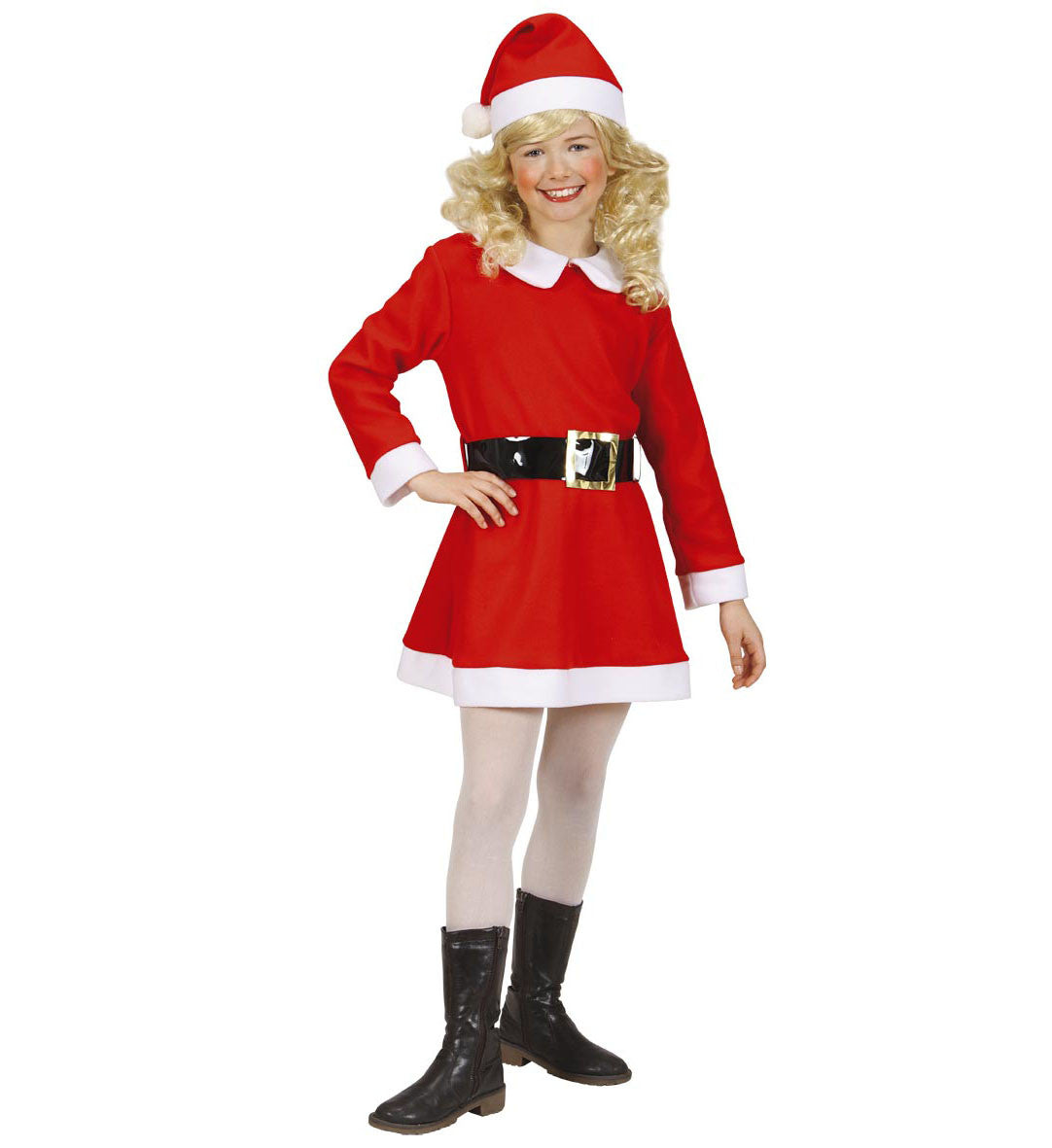 Costume Bambina Babba Natale – Vestito Natalizio in Flanella – PS 01819