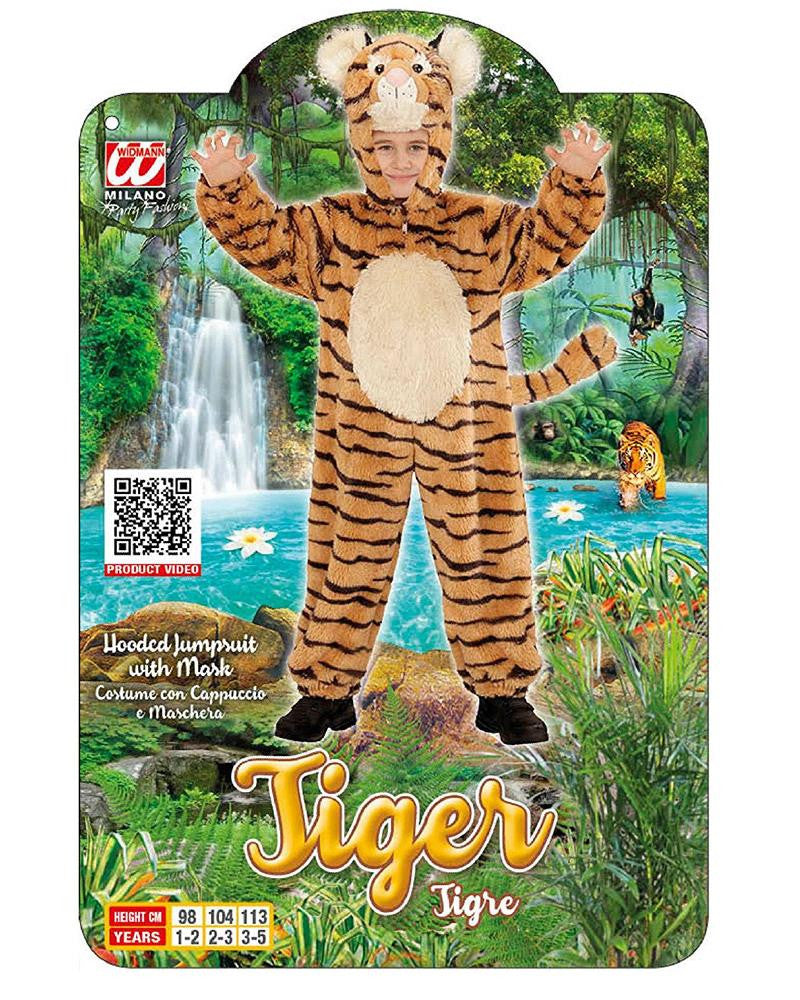 Costume Carnevale Tigre in Caldo Peluche – Unisex Bimbo – Widmann – PS 26107