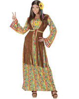 Costume di Carnevale Donna Hippie Anni 60 – Taglie Forti PS 26134