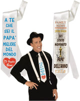 Gift Box Festa del Papà Con Cravatta Bianca Personalizzabile Con Foto e Frasi Idea Regalo PS 24593 PRS