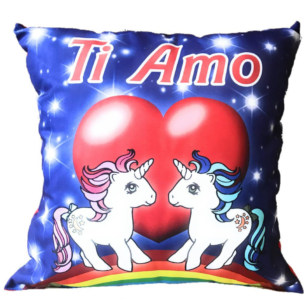 Cuscino Unicorno “Ti Amo” – Idea Regalo San Valentino – 35 x 35 cm – Made in Italy PS 26423