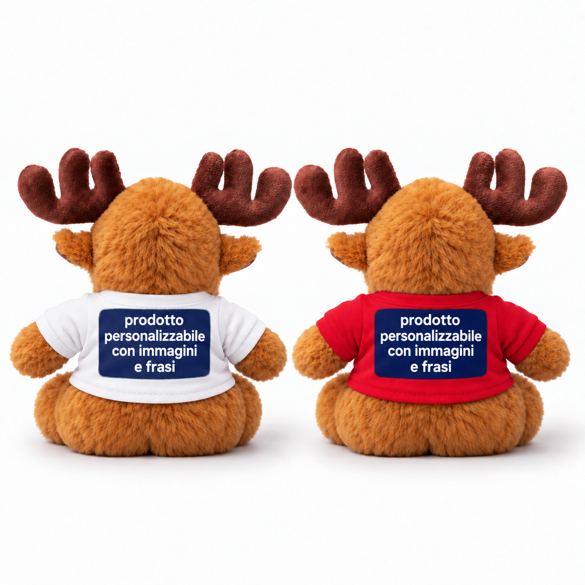 Peluche Alce Yulen con T-shirt Personalizzabile 15 cm – PS 33789