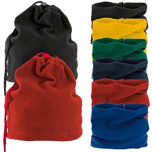 Fascia ScaldaCollo In Polar Trasformabile In Cappello Con Cordino Personalizzata Con Ricamo PS 40311