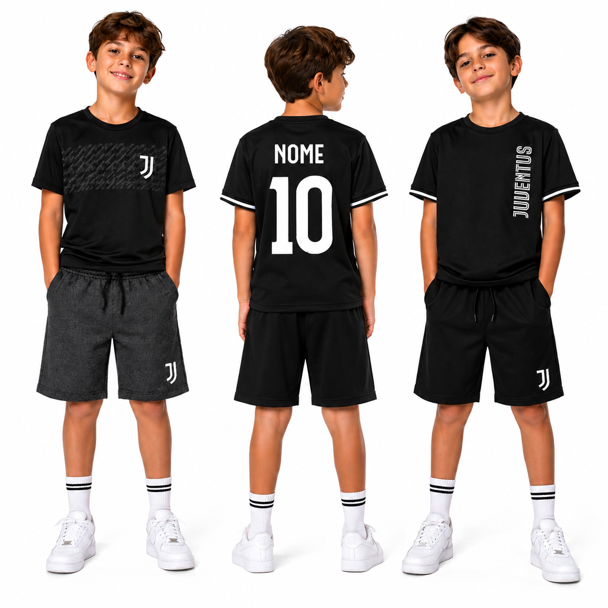Pigiama Corto Bambino Juventus – Prodotto Ufficiale Personalizzabile  – PS 46698
