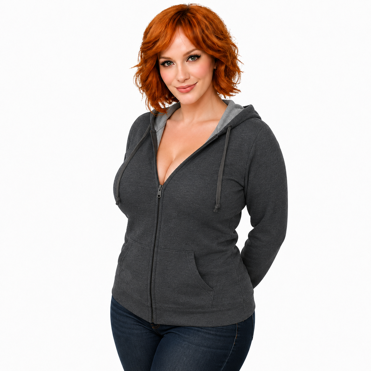 Basic Hoody Donna – Felpa con Cappuccio Full Zip Personalizzabile PS 02203 - PRS