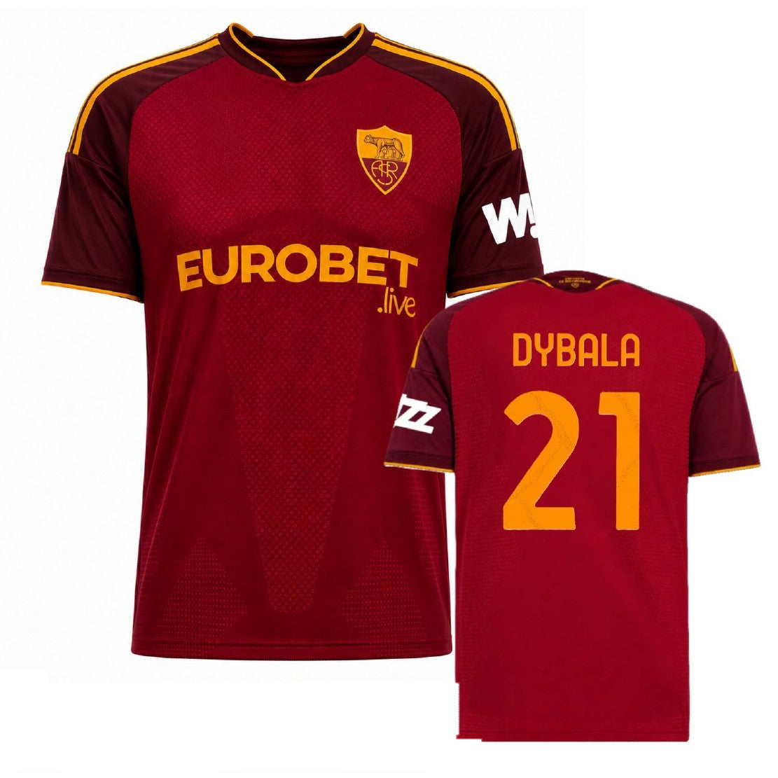 Maglia Calcio Roma Giallo Rossa 2026/2027 – Replica Ufficiale ASROMA  – Personalizzabile con Nome e Numero | PS 40521