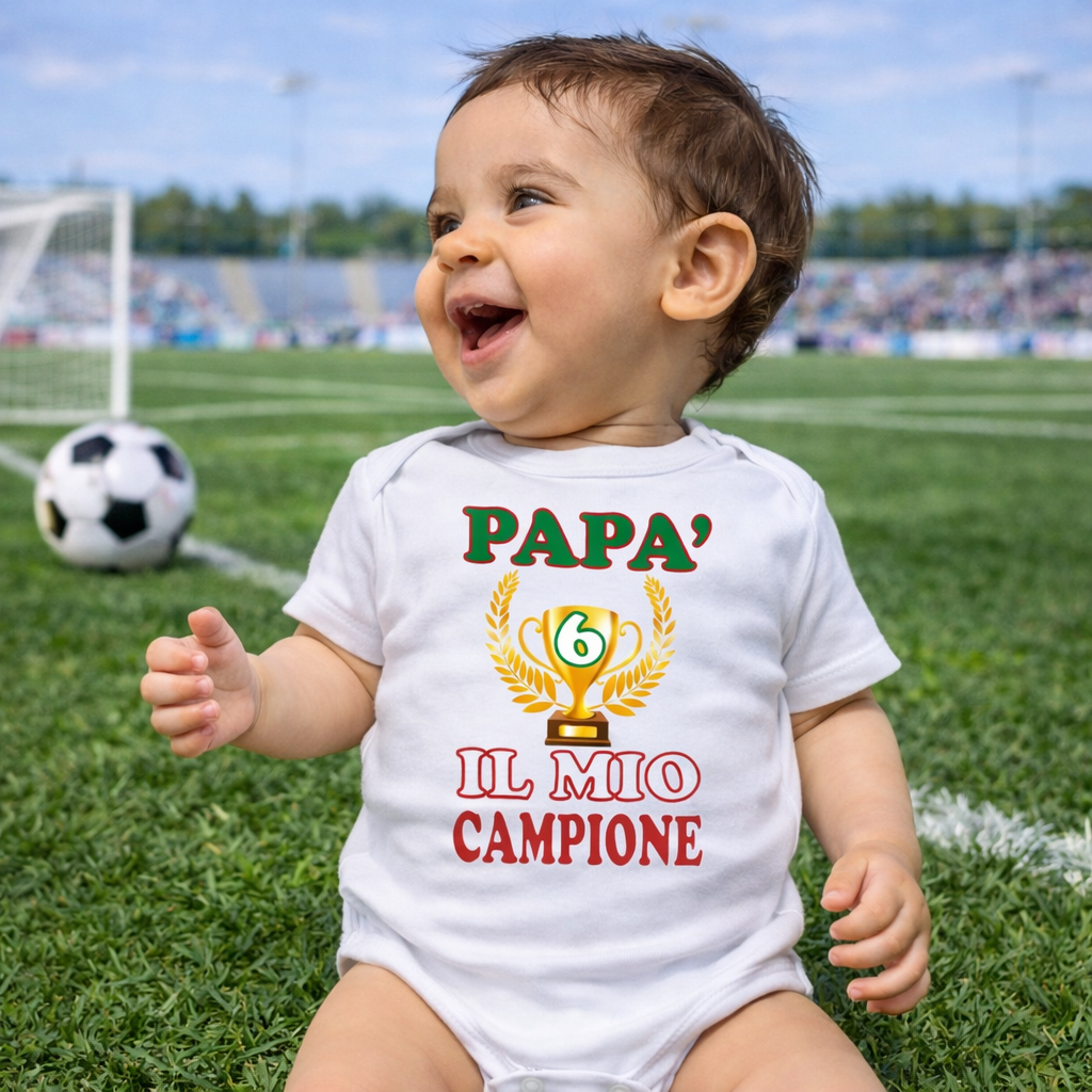 Body Neonato “Papà 6 Il Mio Campione” Festa Del Papà PS 28180-0023